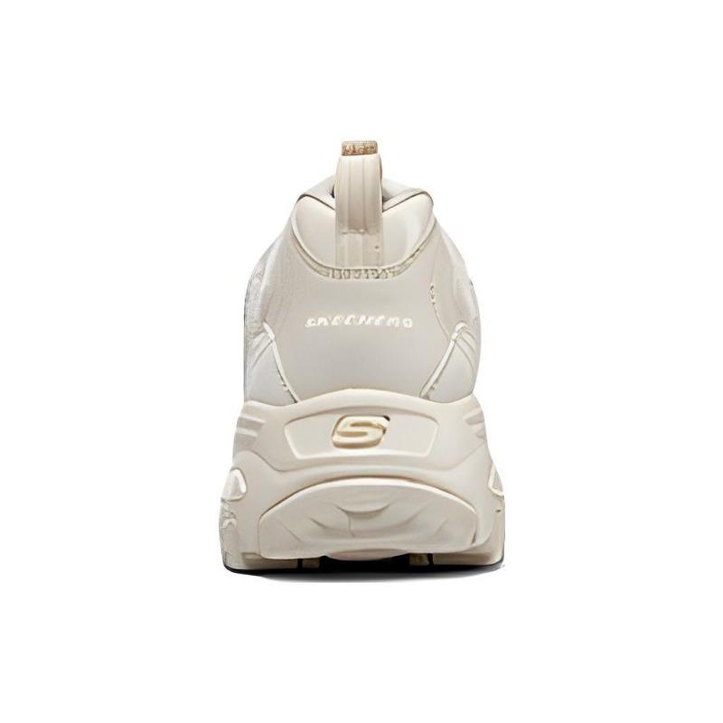 Skechers D'LITES 1.0 Bead Bear 2.0 Women Low Top Chunky Sneakers Natural 896189-NAT