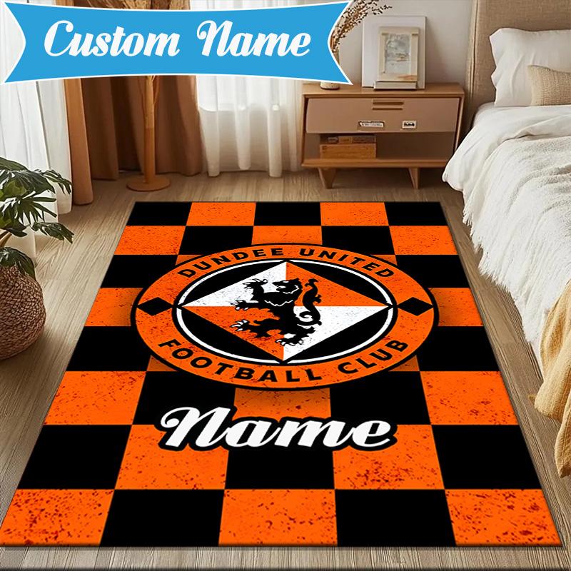 Custom Name Dundee Crest Rug Game Carpet, Floor Mat for Bedroom Living Room Entryway Rug, Home Decor Idea Gift for Christmas birthday