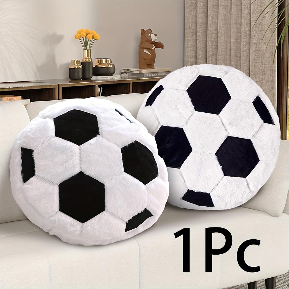 Kids' Ball Plush Pillow - Compressible Soft Long-Haired Soccer, Basketball, Baseball & Stuffed Animal Bed Cushion with Team Logos-Like Patterns