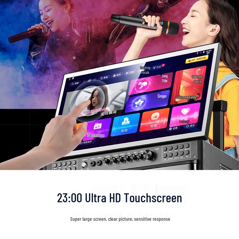 SAST All-in-One Portable Karaoke System with 23-inch Display CN plug (adapter included)