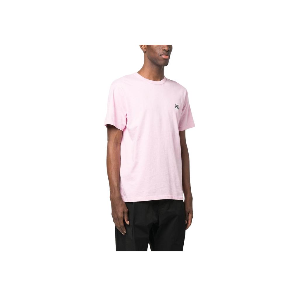 Maison Kitsune Gray Fox Embroidered Short Sleeve T-Shirt Men Tops GM00118KJ0008-P626