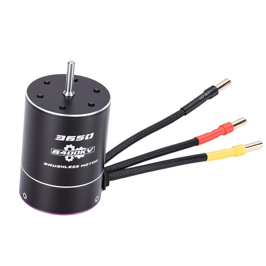   6400KV Brushless RC Motor for       SCX10 Hpi RC Motor, Purple Black with 46080RPM Speed  