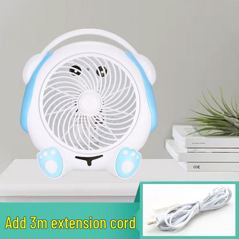 Compact Cartoon Electric Desk Fan for Student Dorms and Bedrooms