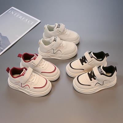 Children's Sports Shoes 2025 Spring and Autumn New Boys Toddler Shoes Breathable Internet Celebrity Board Shoes Little Girl Casual White Shoes
