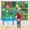 Felt Story Board Set Toy For Kids Farm Animals Preschool Education Early Learning Interactive Play Mat Wall Hanging Gift For To