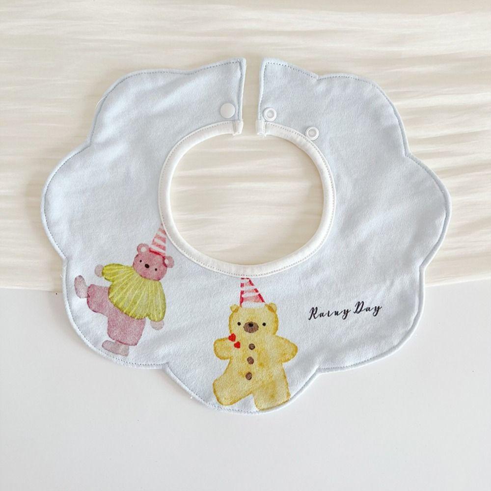Cotton Yarn Baby Cotton Bibs Cartoon Baby Drooling Bibs Cute Saliva Towel  Neck Wear Accessories