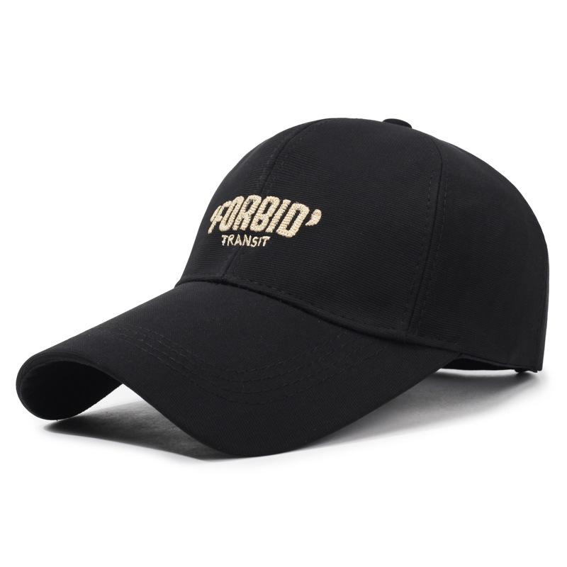 Forbid Embroidery Letter Duckbill Baseball Hat Uv Protection Outdoor Breathable