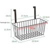 Hanging Door Rear Rack Grid Storage Basket with Hook Bathroom Kitchen Balcony Cabinet Door Rack Hanging Basket Storage Organizer