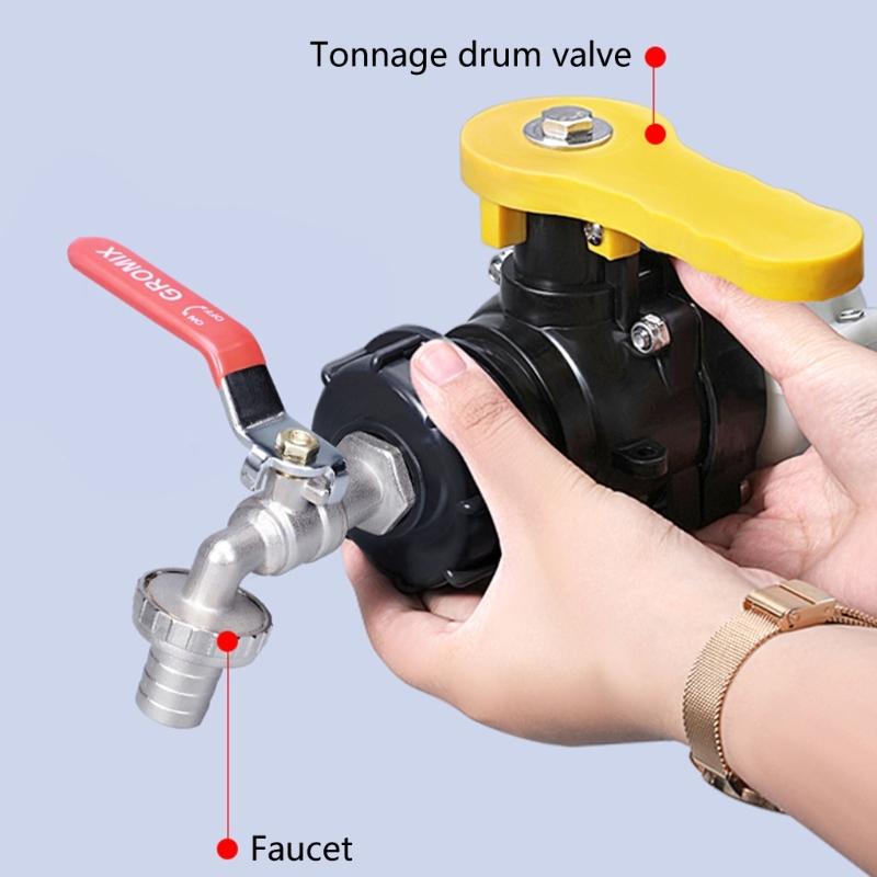 1/2" 3/4'' Leakproof Brass IBC Tank Fittings IBC Tank Adapter IBC Tank Valves for S60X6 Water Tank Tap Thread Connector