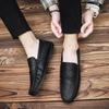 Flat bottomed casual men's loafers Retro British minimalist style Business office leisure party Comfortable outdoor shoes