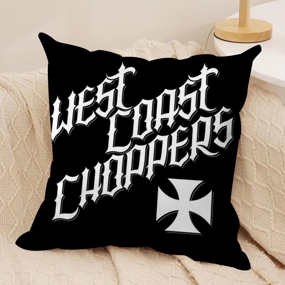 CChoppers WWest CCoast Cushion Cover Silky Short Plush DoubleSided Printed Pillow Case for Sofa All Seasons Home Decor Gift
