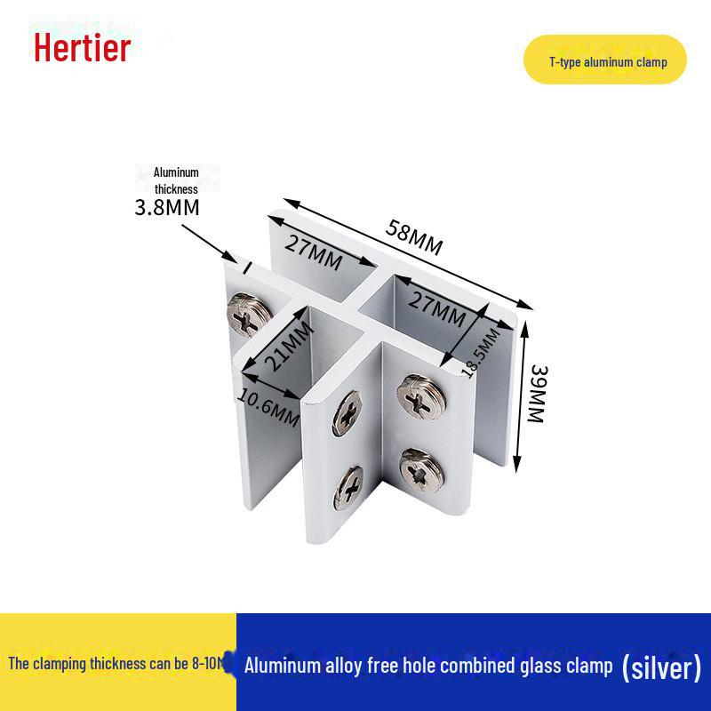 Aluminiowy uchwyt do stojaka na szkło do drewna i płytek