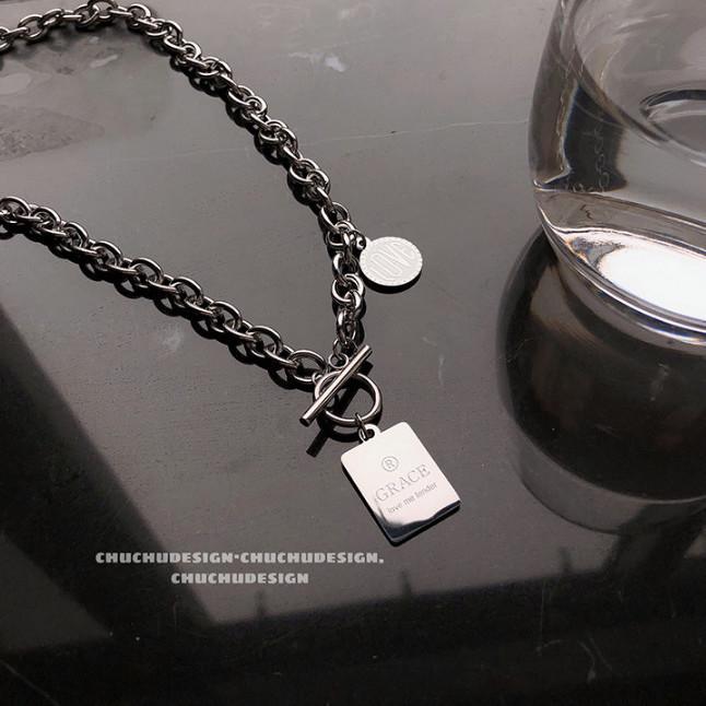 Necklace Light Luxury Niche Female Tide Hip Hop Collarbone Chain Accessories Pendant Long Sweater Chain
