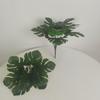 Small 9-Head Monstera: Artificial Green Plant with Over-glued Leaf, Indoor Decoration, Potted Plant Simulation Tree Leaf.