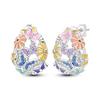 Pink Series Romantic Flower Butterfly Unicorn Tulip Geometry 925 Silver Earrings Boutique Fine Jewelry Gifts for Women