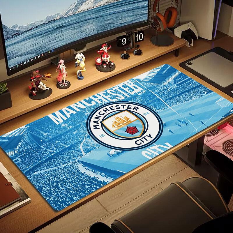 Manchester City F Large Size Mouse Pad Large Gaming Table Cushion Non-slip Laptop Tablet Big Mousepad XXL Mat Mini PC Playmat With Lock Edge
