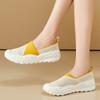 Women's Fashion Lightweight Flyknit Breathable Casual Round Toe Slip On Shoes with Flexible Sole for Everyday Wear
