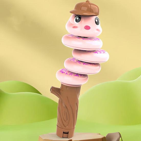 Swing Snake Whistle Toy Stress Relief Swinging Cartoon Snake Stick with Whistle Toddlers Boys Girls Interactive Educational Animal Toy