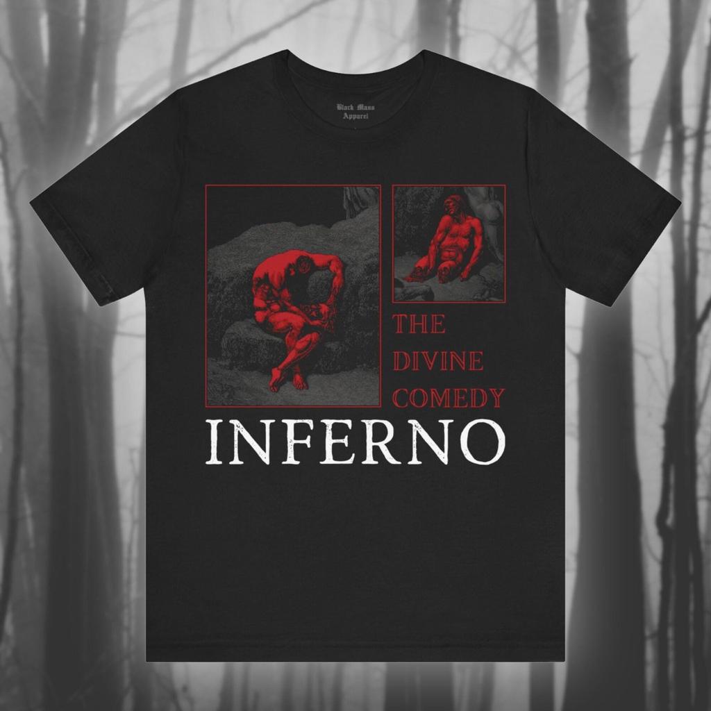 The Divine Comedy: Inferno, Dante Alighieri T-shirt, Gustave Dore Art Shirt, Hell Tshirt, Vintage Art, Creepy Gothic Unisex Short Sleeve