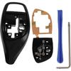 Gear Shift Knob Button Cover for BMW 1'F20 F21/2'F22/3'F30 F31 Sport Version Waterproof Center Console Knob Trim Sticker Black Adhesive Backing 1 Set