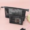Mesh Transparent Makeup Bag Simple Style Portable Lipstick Storage Bag Large Capacity Organization Bag Toiletries Organization