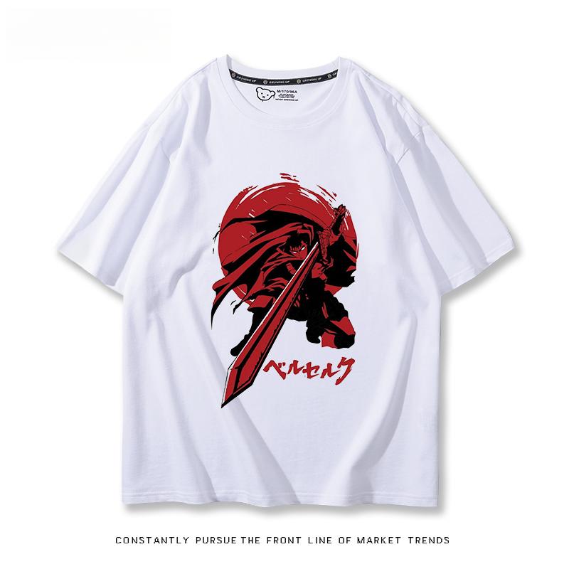 Berserk anime potisk osobnosti 100% bavlna tričko léto venkovní ležérní pohodlný trend street pánské oblečení