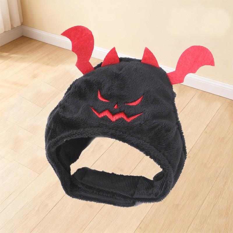 Halloween Pet Costume Hat Dogs Cats - Bat Wing Headband Pumpkin Cap Witch Cartoon Style One Size Fits All