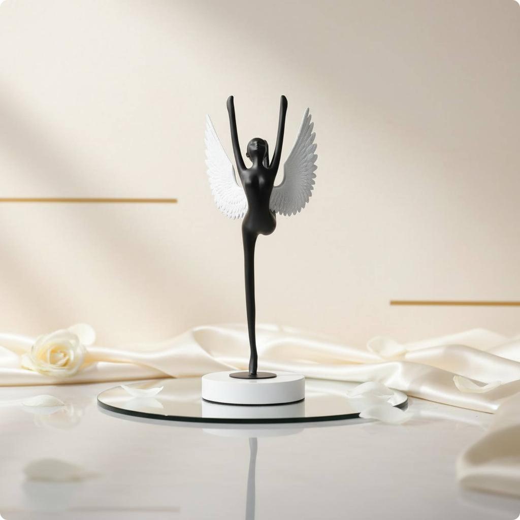 Ballerina Angel Statue Vintage Design Ballet Dancer Sculpture Ballet Girl Ornament Fine Details Dance Figurine Decor