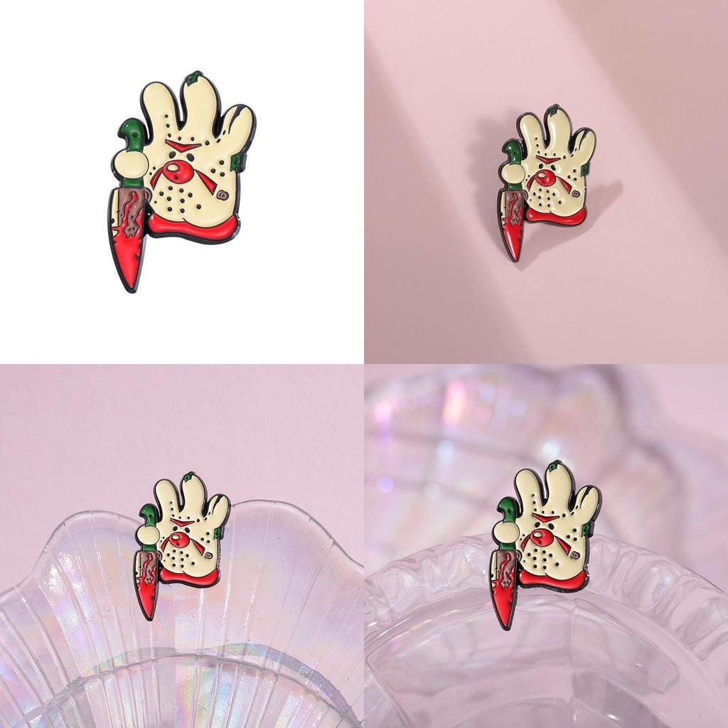 Stylish Mask Jason Pin Cartoon Design Premium Quality Alloy Brooch For Ages All