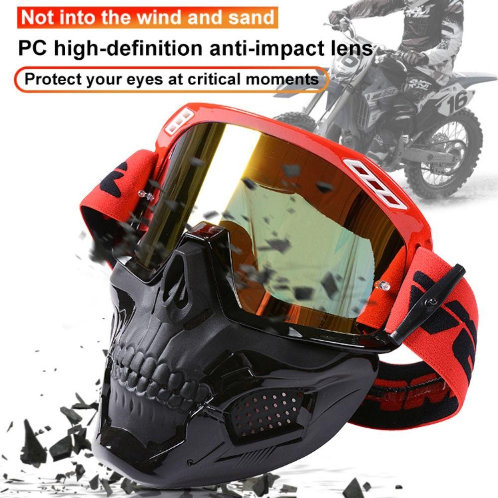

Skull Head Skull Ghost-shape Glasses PC Motocross Skulls Mask Motorcycle Riding