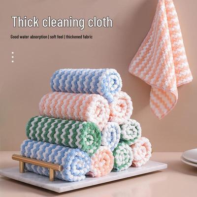 Panno per Piatti Assorbente e Spugnetta in Pile di Corallo per la Pulizia della Cucina