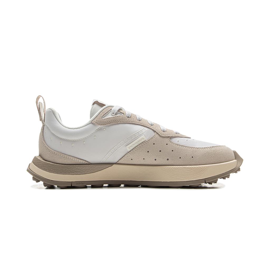 Li Ning Cushioning Slip Resistant Abrasion Resistant Breathable Lightweight Low top Basketball Shoes Men's White Brown ABCV001-8