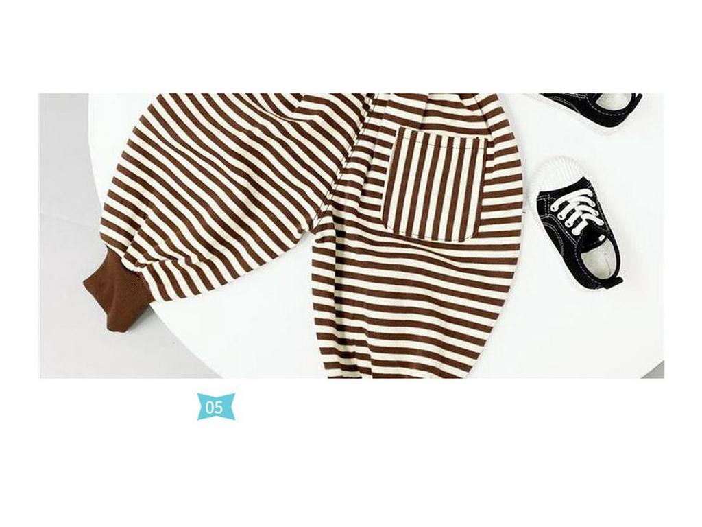 Kids' 2024 Korean Striped Harem Pants - Spring Mid-Waist Trend for Small & Medium Children