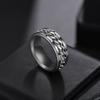 Rotera Roterande Ångest Fidget ringar Titan Rostfritt stål Kedja Spinner Finger Ring För män Blå Guld Färg Svart Punk Rock