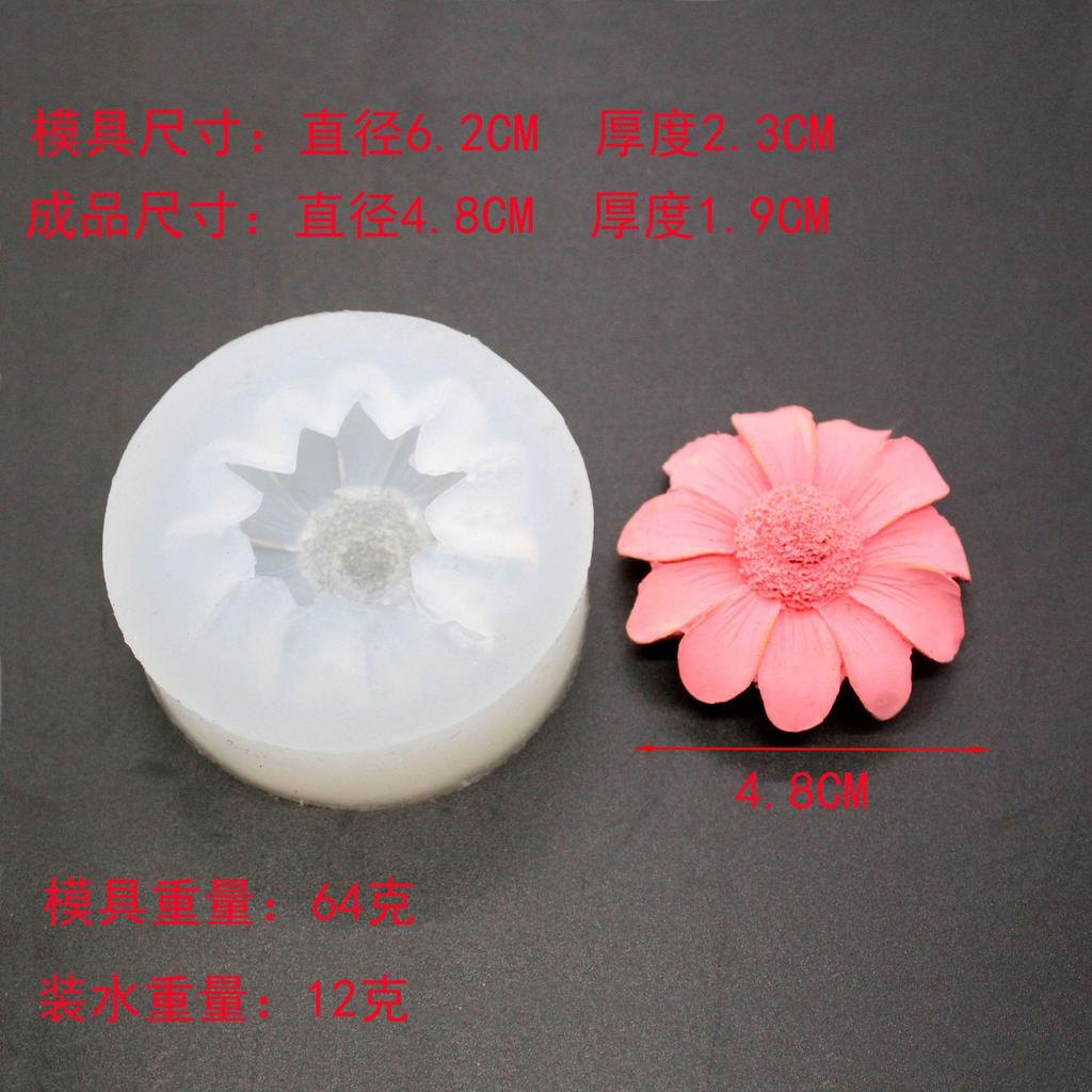 3D Peony Candle Silicone Mold DIY Various Flowers and Plants Soap Aromatherapy Epoxy Resin Mold Chocolate Cake Baking Tools