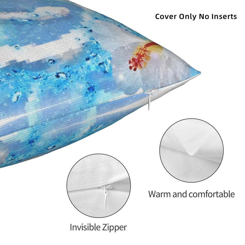 Electronic Y2K Frutiger Aero Pillowcase Polyester Cushion Cover Decorative  Pillow Case Cover Home Square 45*45cm