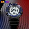 Trendy men's large dial digital display watch, multi-functional male student chronograph waterproof sports watch