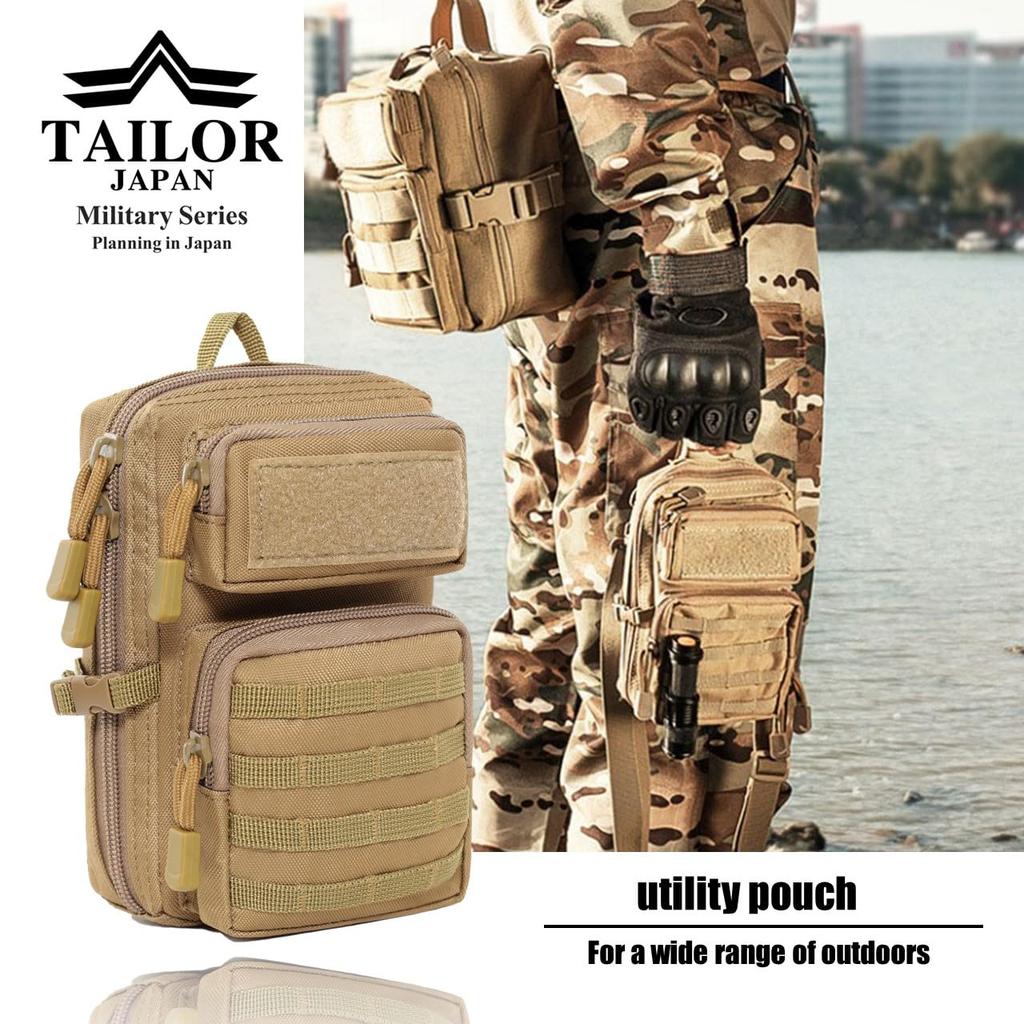 TAILOR JAPAN Tactical Airsoft Military Outdoor Camping 1000D MOLLE Compatible Pouch, Pouch, Men's Pouch, Pouch, Multi-Function Pouch, Pouch, Pouch,