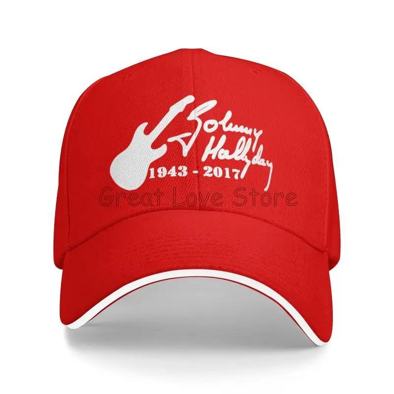 Johnny Hallyday Print Baseball Cap French Rock Legend Bucket Hat Unisex Adjustable Snapback Sun Hat Unisex Sandwich Cap Adjustable
