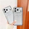 Clear Wallet Card Holder Case for Iphone Air 17 E 16 Pro Max 15 Plus 14 13 12 Mini 11 Xr Xs Max 17Pro Shockproof Slim Fit Protective Soft Wallet Cover