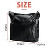 Women's Crossbody Shoulder Bag, Large Capacity, Perfect for Commuting, School, and Travel, Adjustable Strap Length, PU Leather (Black)