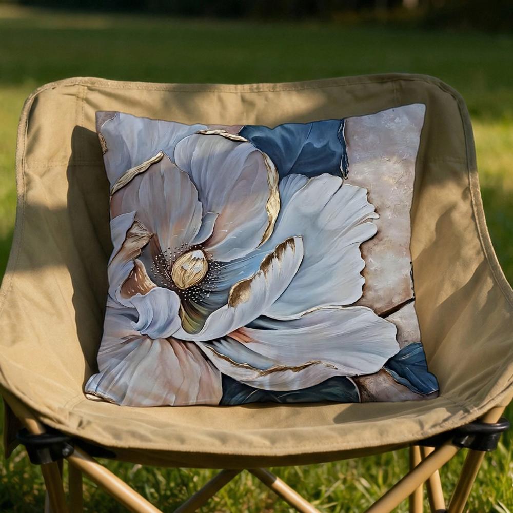 Oil Painting Floral Elegant Cushion Cover Soft Reversible  Durable Pillow Cover  MultiScene Use for Home  Car Daily Comfort