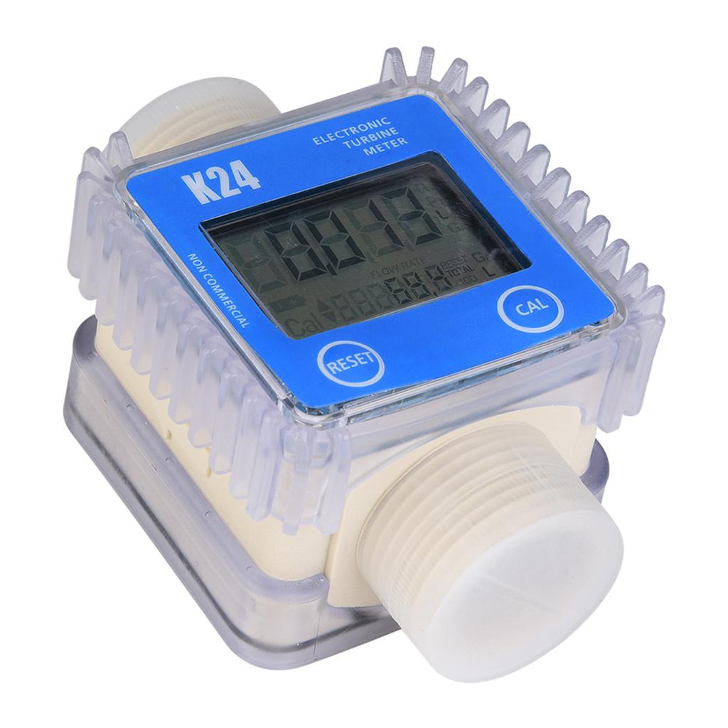 Turbine Digital Diesel Oil Fuel Flow Meter Gauge 1"BSPP For Chemicals Liquid Water