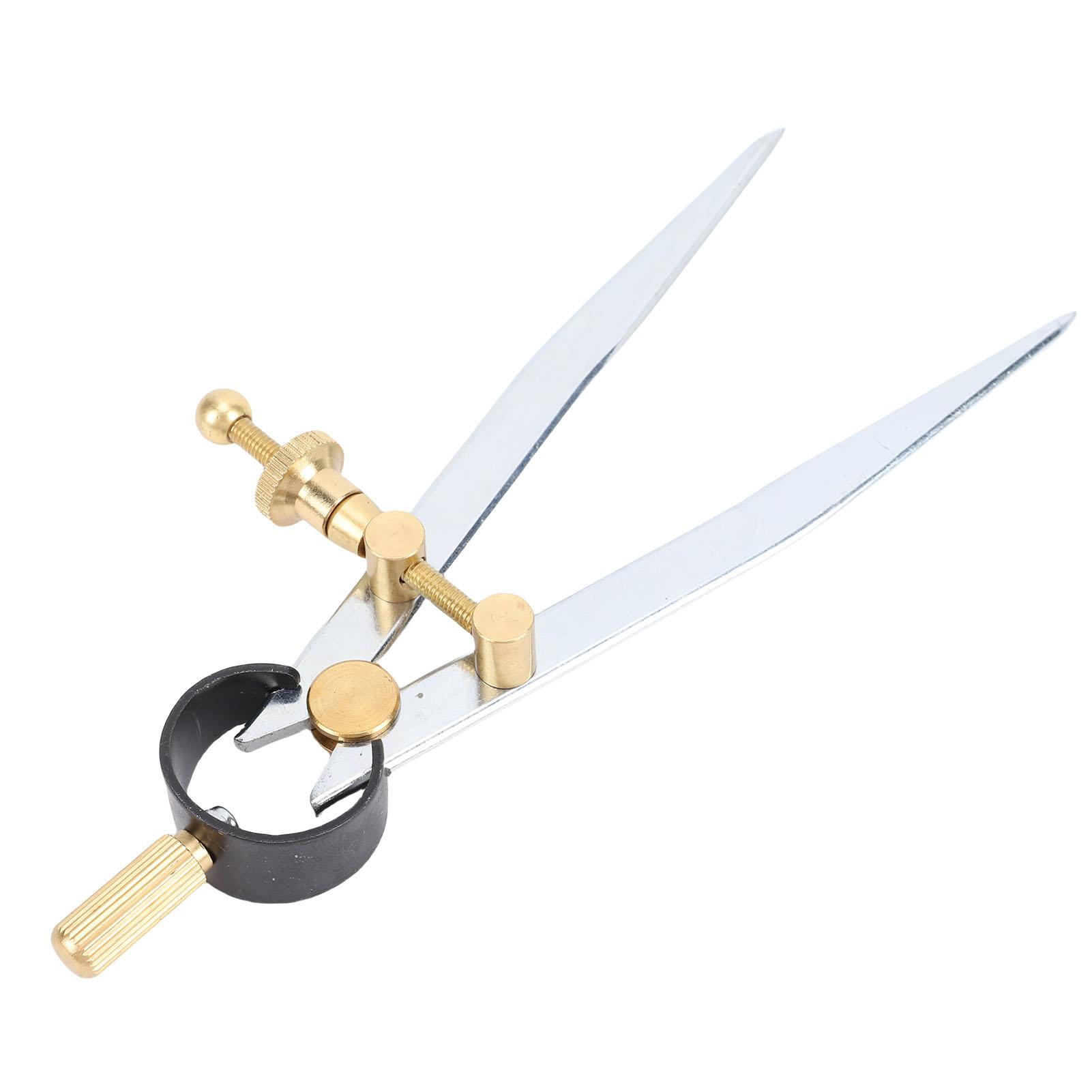 

6 Inch Wing Divider Lockable Spring Wing Divider Calipers Leather for Woodworking Metalworking