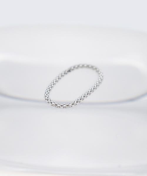 Bonbeau Cindy Cutting Silver Chain Ring 925 Layered Chain Ring (Type B)