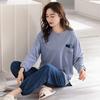 Pajamas Women'S Pure Cotton Long-Sleeved Women'S Cotton Thin Large Size Casual Autumn And Winter Can Be Worn Outside Loungewear