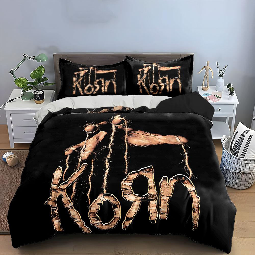 Skeleton Hands and Text Design Bedding Duvet Cover Set Duvet Cover Pillowcases  (1*Duvet Cover 2*Pillowcases, Without Duvet Insert)