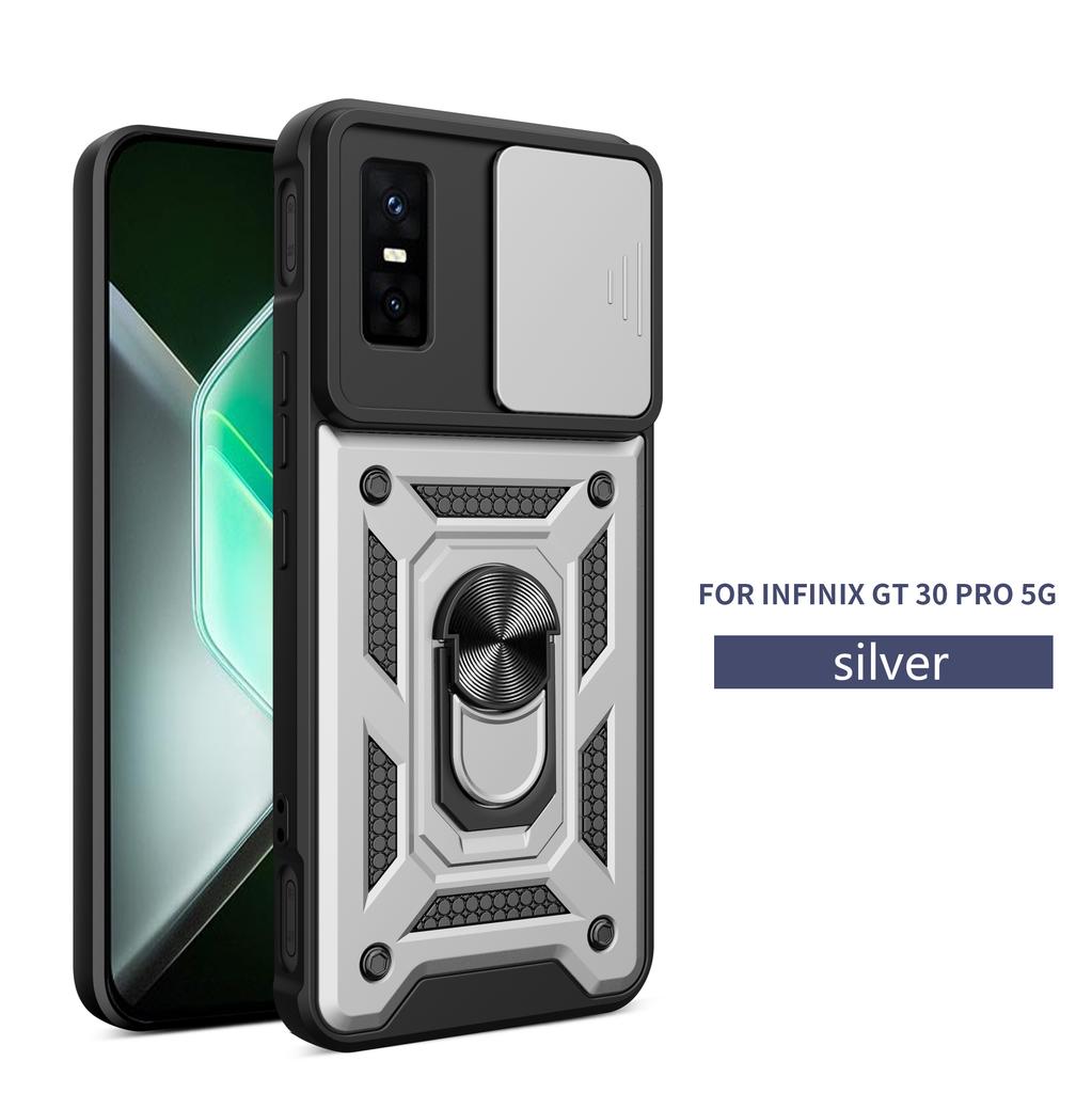 For Infinix Smart 10 Case Infinix Smart 10 Cover Magnetic Ring Holder Armor Phone Case Slide Camera Protect Back Cover