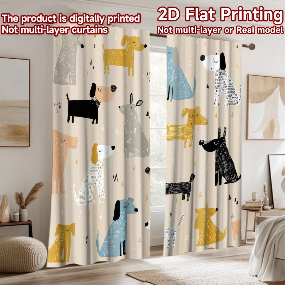 2D flat Photography Backdrop Scene Backdrop Cute Coon Dogs 100% Polyester Family Party for Suitable for indoor and outdoor