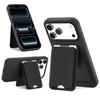 2 in 1 Detachable Card Holder Stand Fabric Phone Case For iPhone 17 Pro Max 16 Plus 15 14 13 12 11 Shockproof Portable Cover